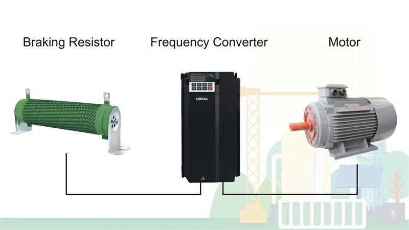 USFULL Braking Resistor to Frequency Converter to Motor-2